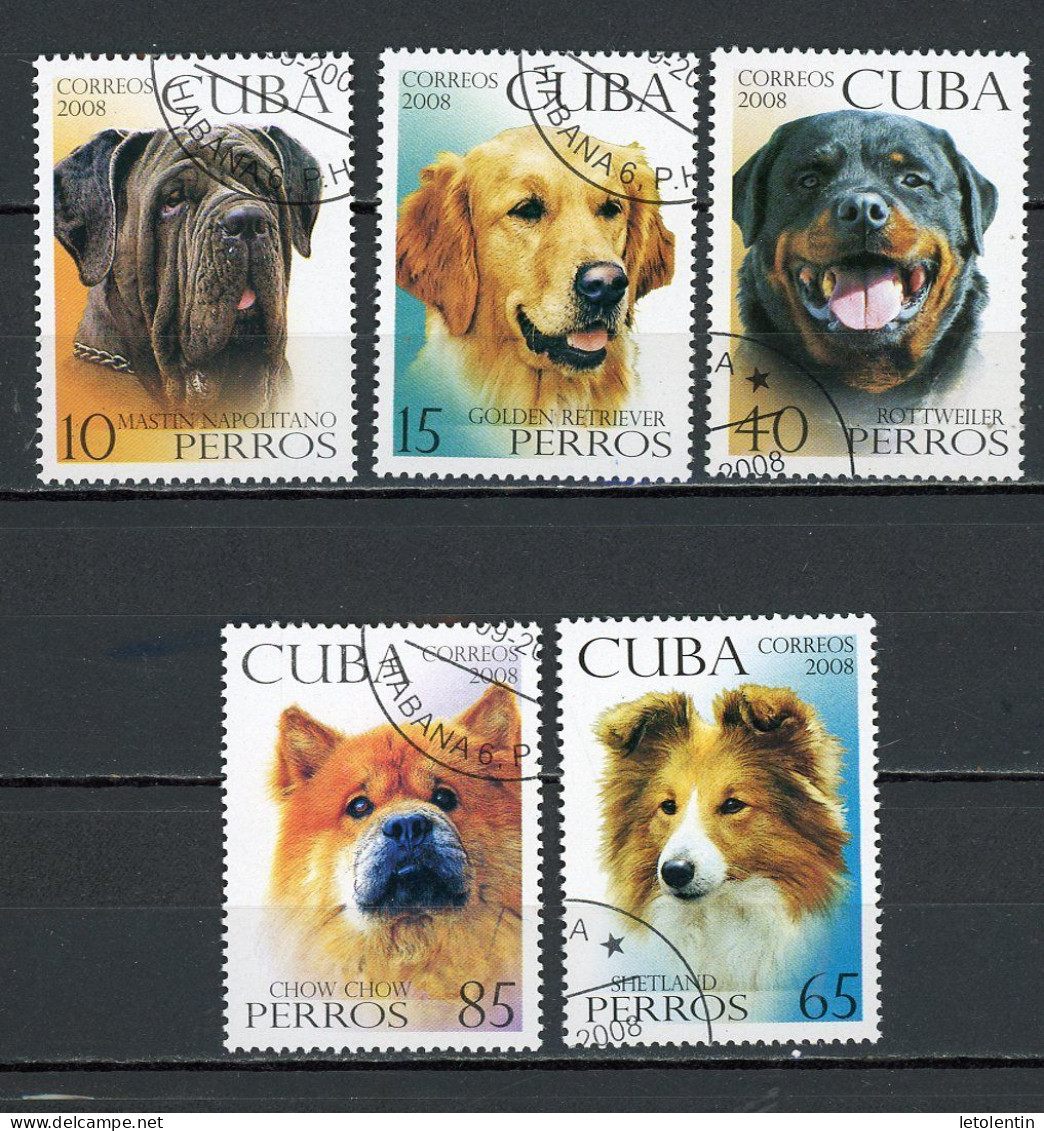 CUBA -  CHIENS  N°Yt 4624/4628 Obli. - Gebraucht