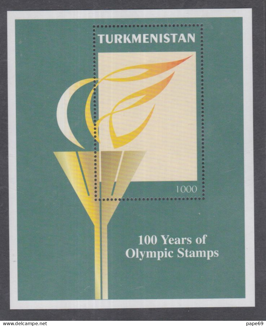 Turkménistan BF N° 14 C XX Jeux Olympiques D'été Nà Atlanta  Le Bloc Sans Charnière, TB - Turkménistan