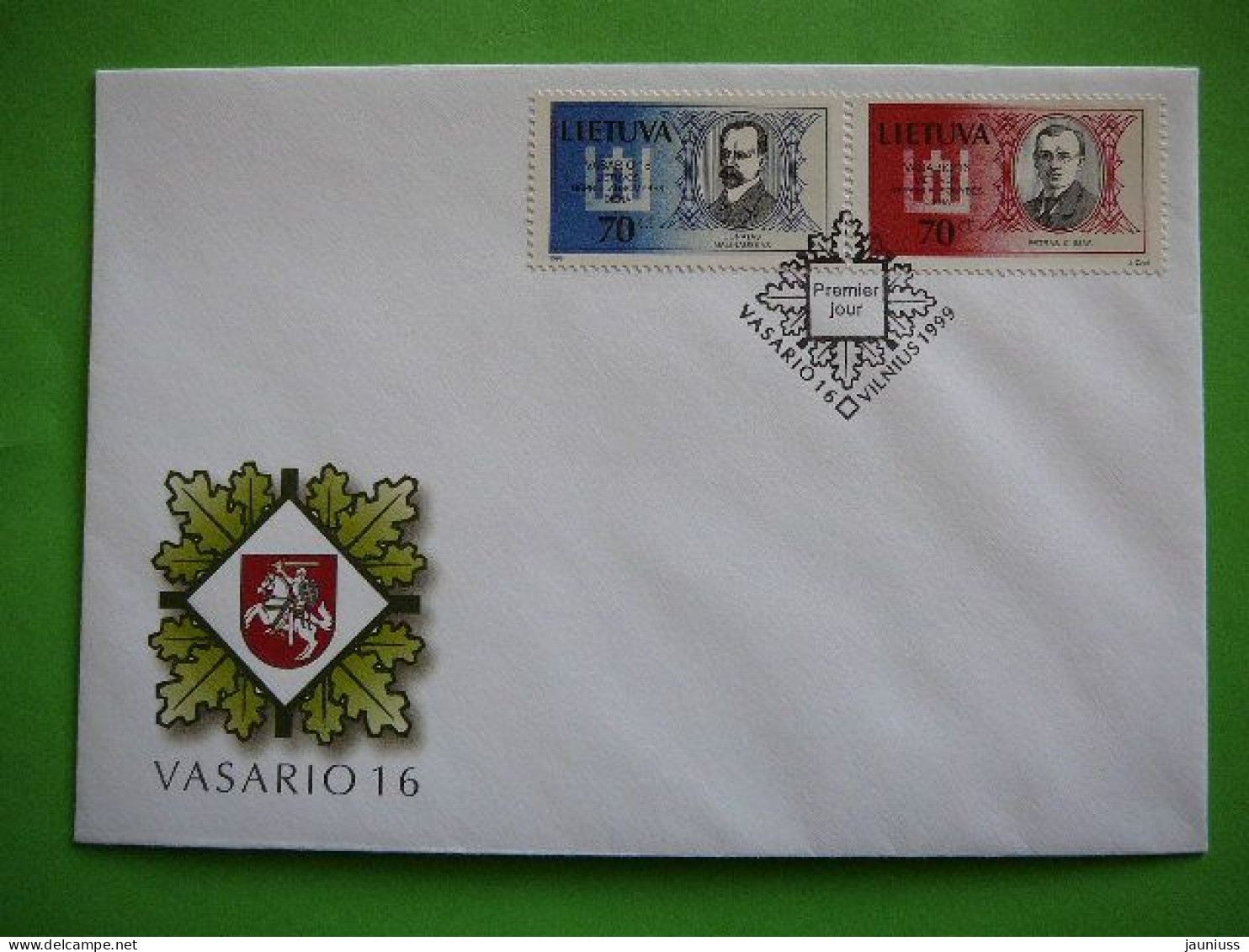 FDC - National Day. Persons # Lietuva Litauen Lituanie Litouwen Lithuania 1999 #Mi.687/8 Famous People - Lituanie