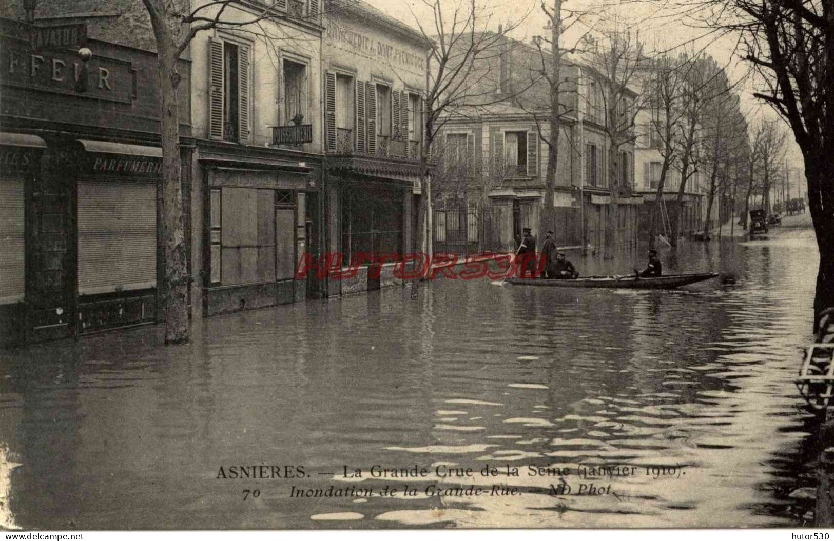 CPA ASNIERES  - INONDATION DE LA GRANDE RUE - Arnières