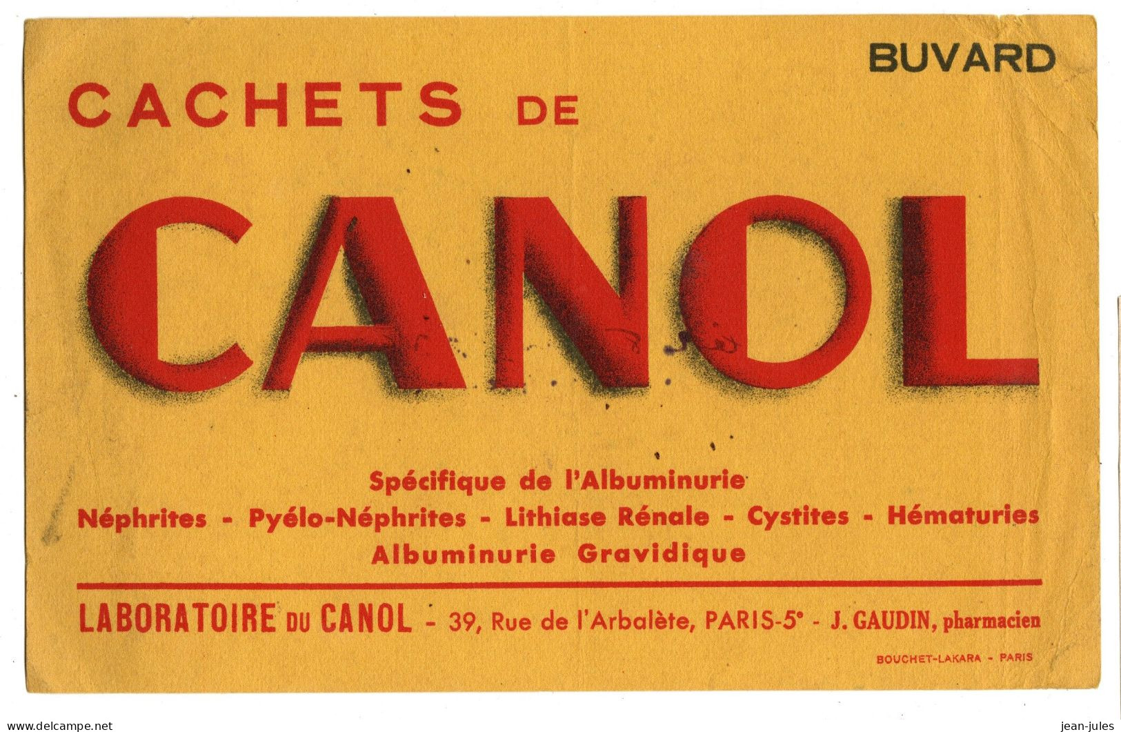 CANOL - Buvard Usagé - Produits Pharmaceutiques