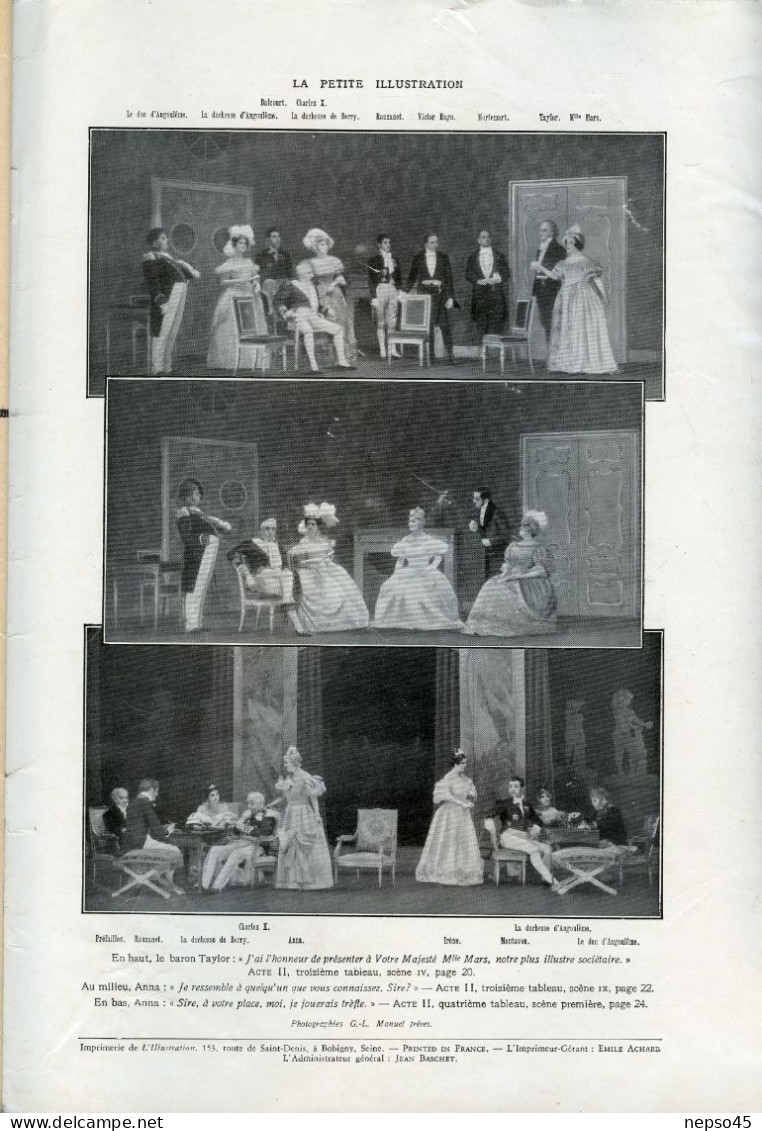 Théâtre de L'Odéon.1936.Vive le Roi de Louis Verneuil.Elvire Popesco.André Lefleur.Raymond Girard.Louis Seigner.