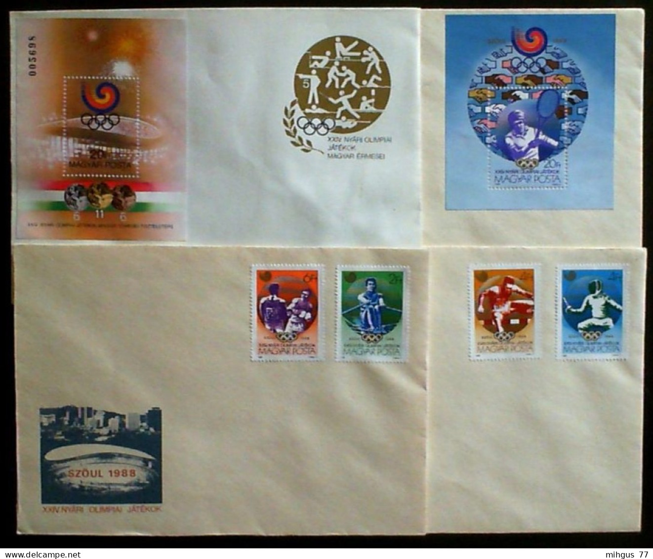 Hungary 1988 FDC Olimpic Game Seul - Brieven En Documenten