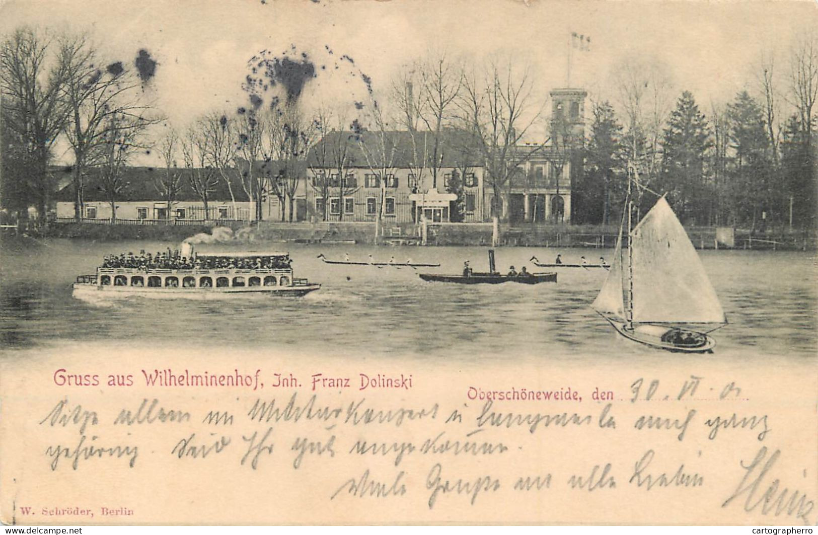 Wilhelminenhof Franz Dolinski AK Berlin-Oberschöneweide, Gasthaus Wilhelminenhof 1901 - Koepenick