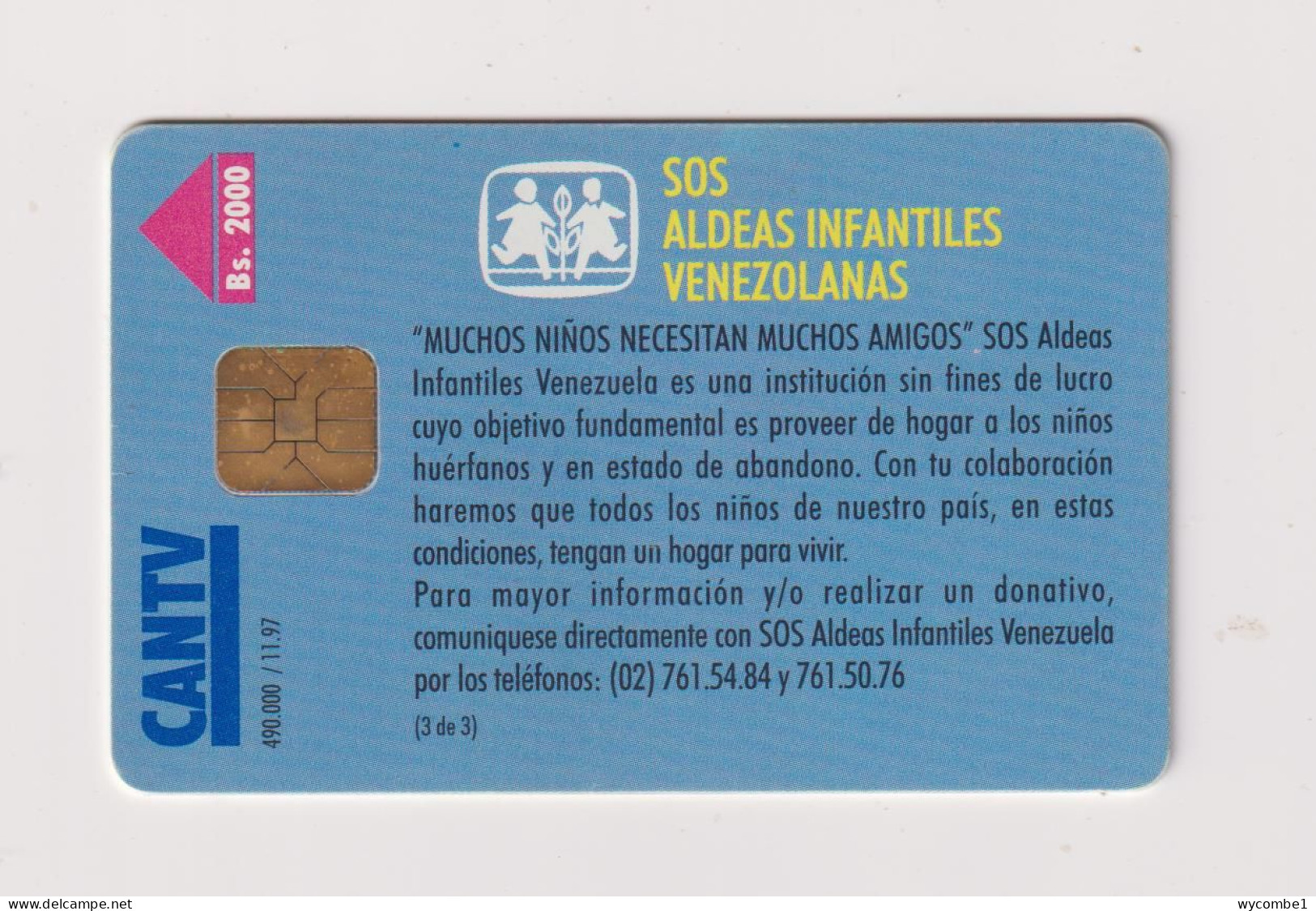 VENEZUELA  -  Child Protection Chip Phonecard - Venezuela