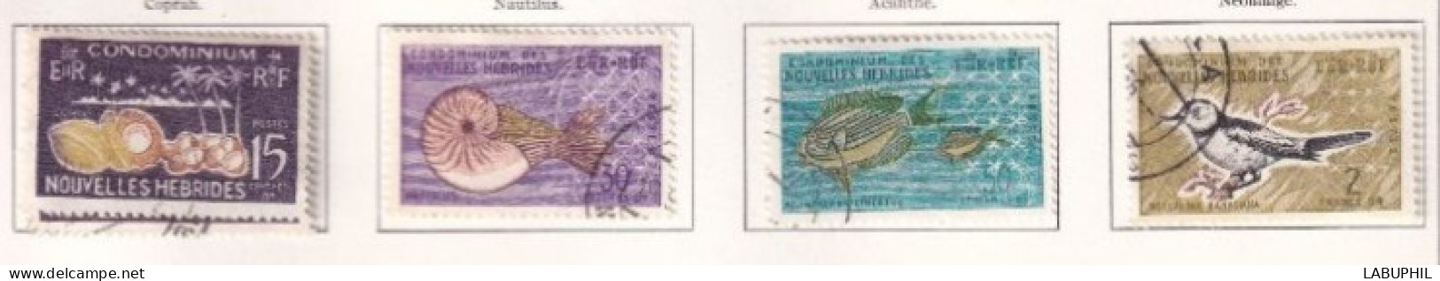 NOUVELLES HEBRIDES Dispersion D'une Collection Oblitéré Et Mlh  1963 Faune - Used Stamps