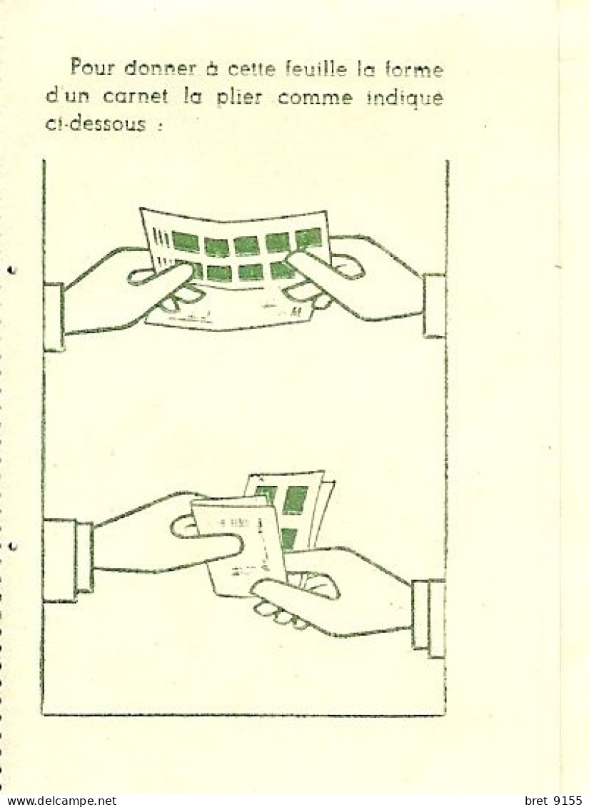 CARNET FEUILLE 10 TIMBRES DE 12F AFFRANCHISSEMENT D UNE CARTE POSTALE PLUS DE 5 MOTS DE CORRESPONDANCE - Autres & Non Classés