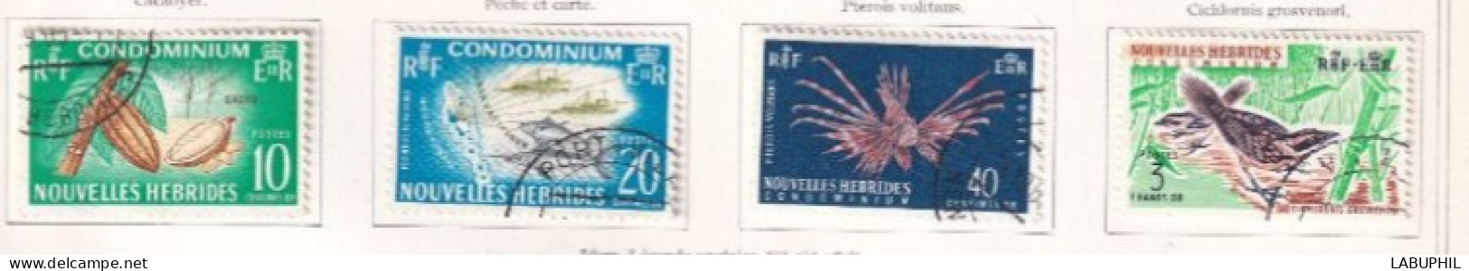 NOUVELLES HEBRIDES Dispersion D'une Collection Oblitéré Et Mlh  1965 Faune - Gebruikt