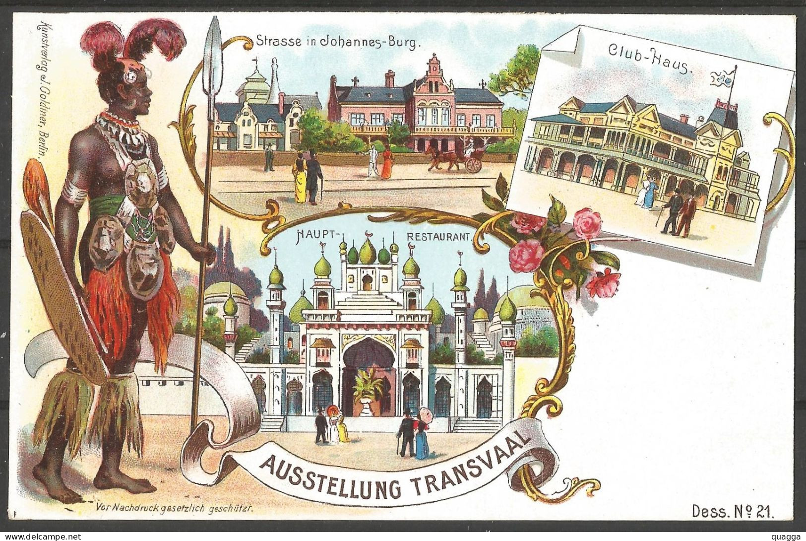 Ausstellung Transvaal 1897. Card No.21 By J.Goldiner, Berlin. - Transvaal (1870-1909)