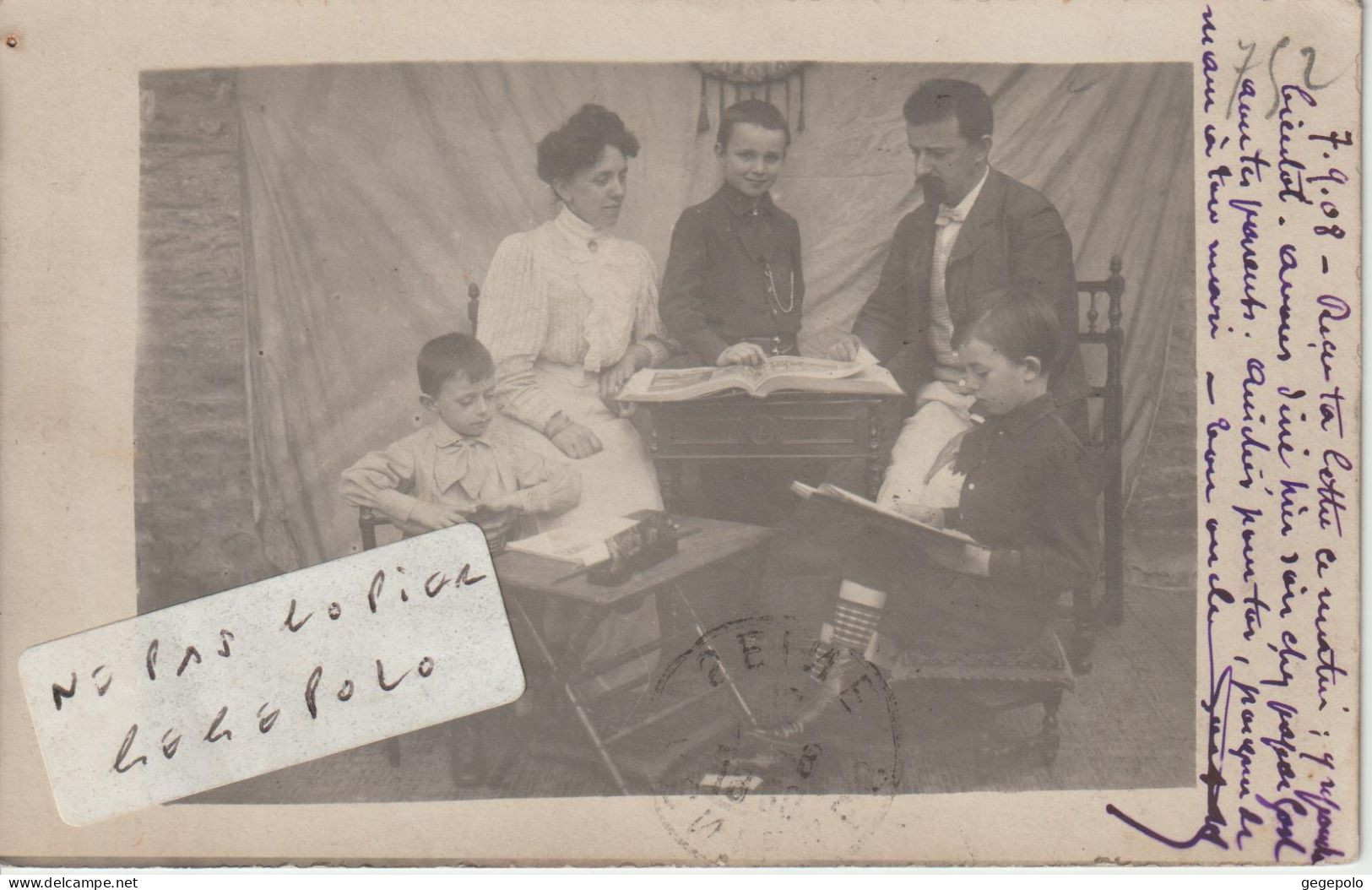 VENOIX  - Une Famille Très Studieuse  En 1908 ( Carte Photo ) - Sonstige & Ohne Zuordnung