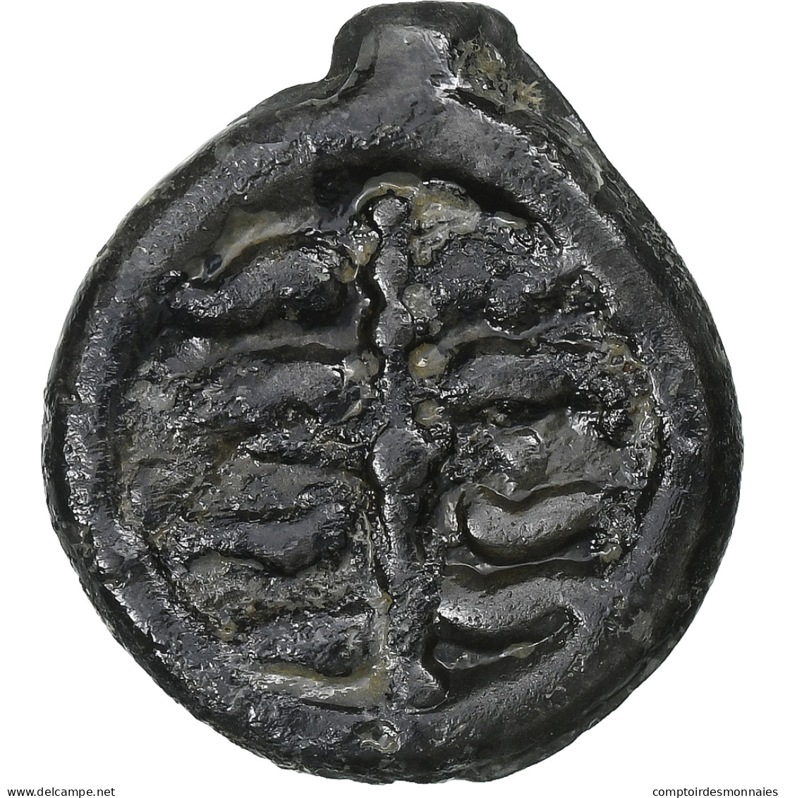 Nerviens, Potin Au Rameau, 1st Century BC, Bronze, TTB, Delestrée:629 - Gauloises