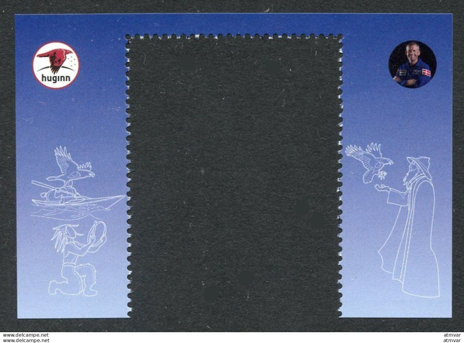 GREENLAND (2023) Carte Maximum Card - ESA Astronaut Andreas Mogensen To ISS, Corvus Corax, Grand Corbeau, Common Raven - Maximumkarten (MC)