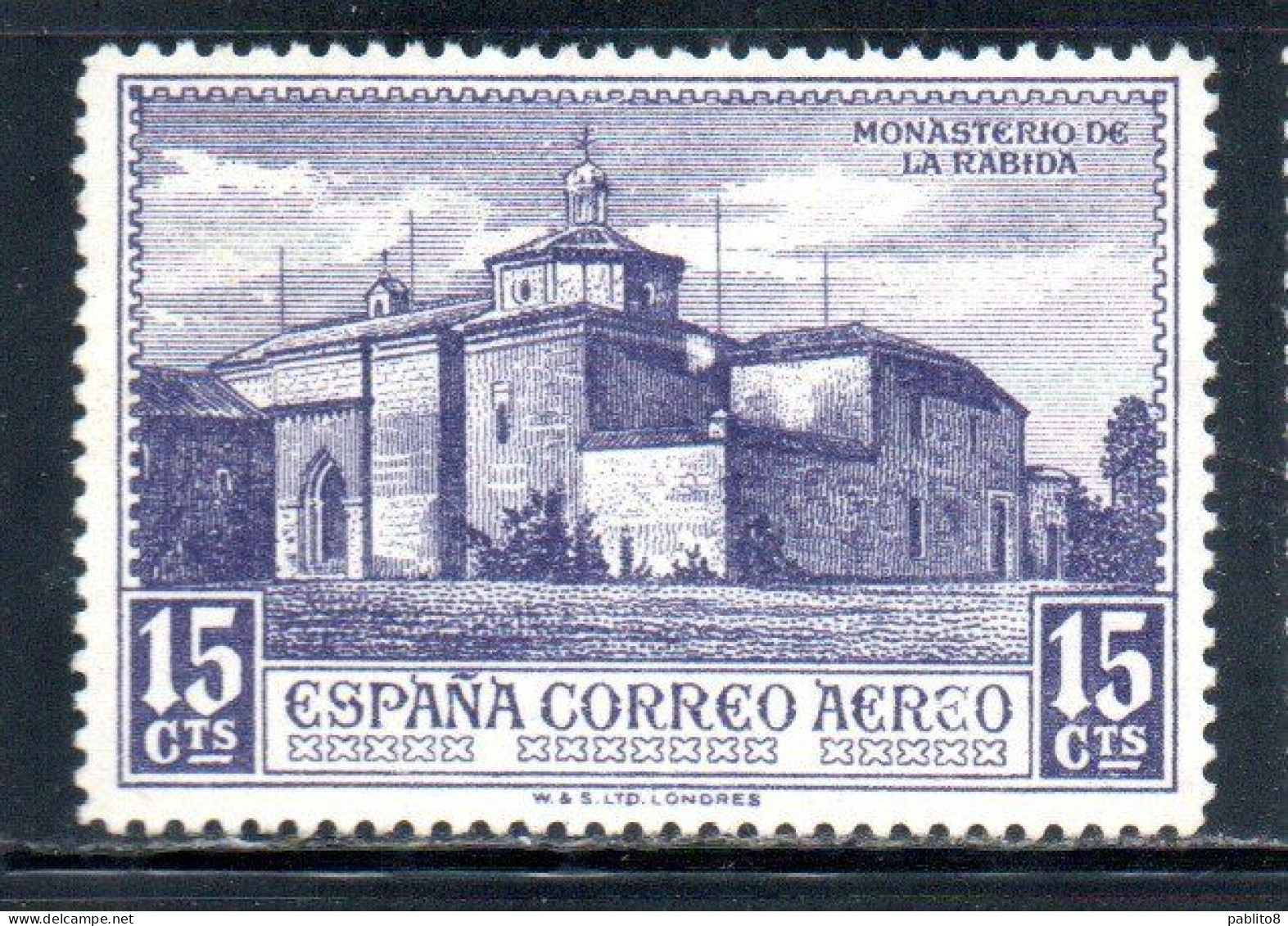 SPAIN ESPAÑA SPAGNA 1930 AIR POST MAIL AIRMAIL CHRISTOPHER COLUMBUS ISSUE LA RABYDA MONASTER  15c MLH - Nuovi