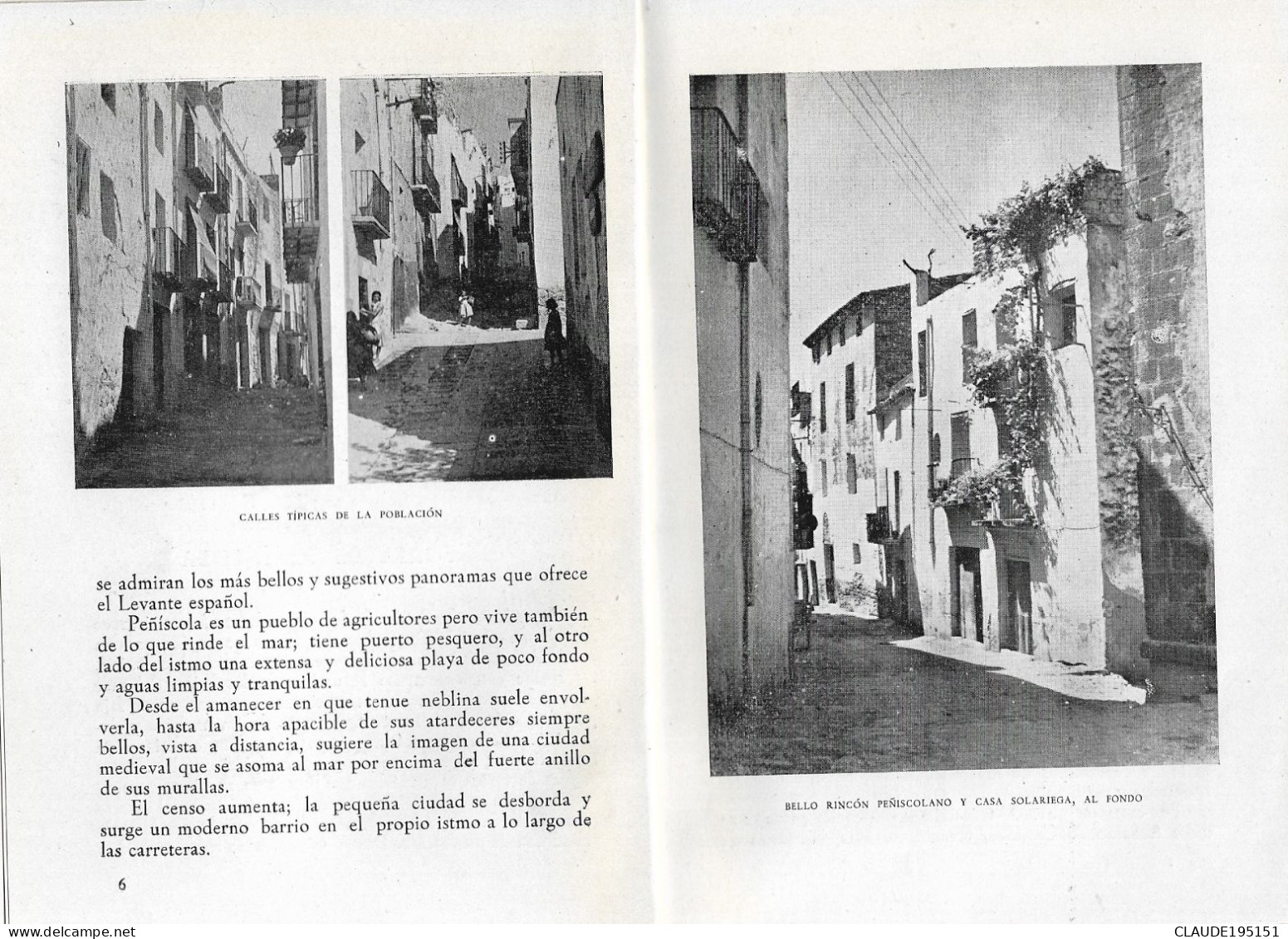 PENISCOLA  DE EDUARDO CODINA OUVRAGE DE 47 PAGES VUES NOMBREUSES   3 SCANS - Cultura