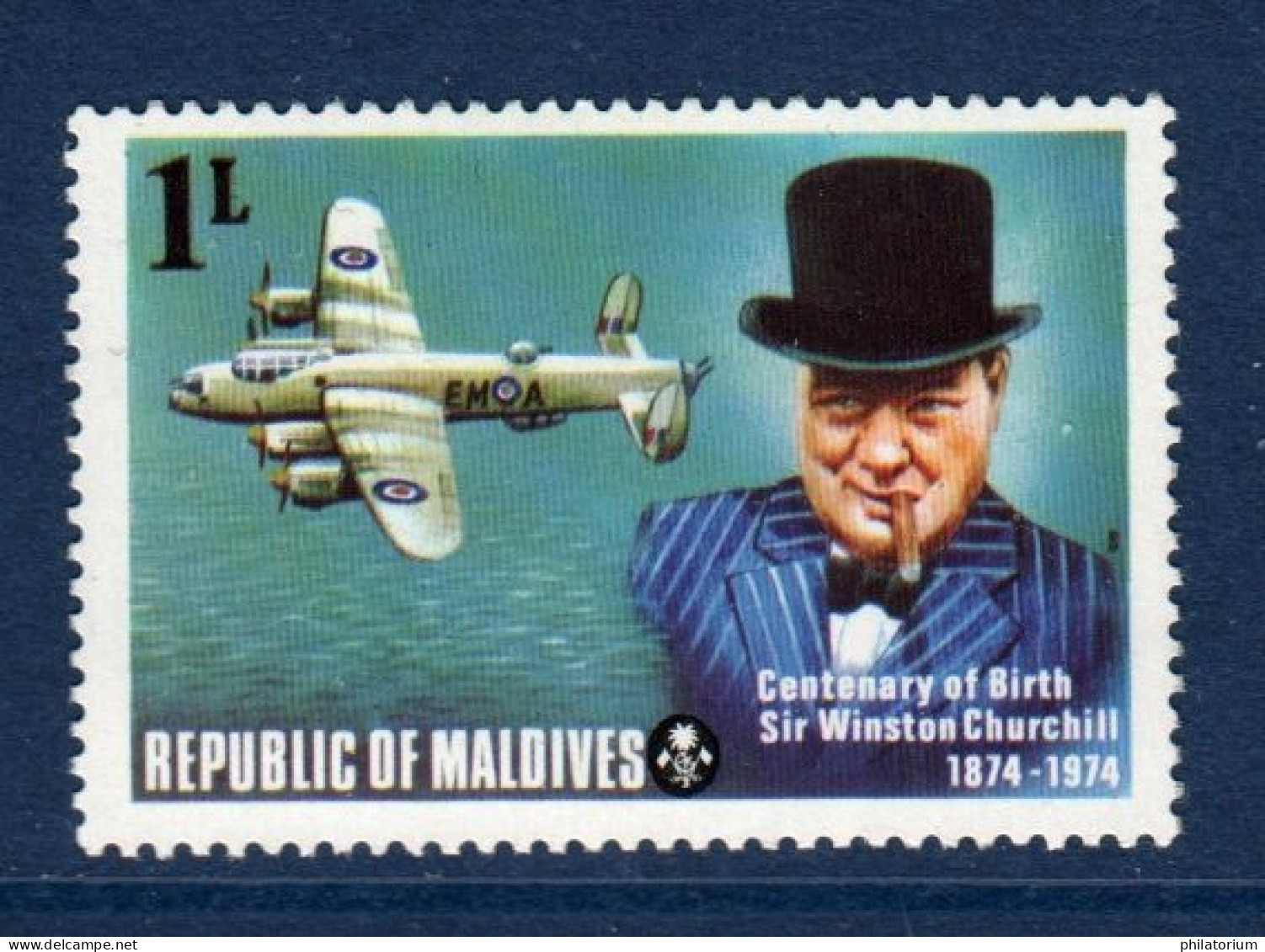 Maldives, **, Yv 503, Mi 542, SG 535, W. Churchill - Maldivas (1965-...)