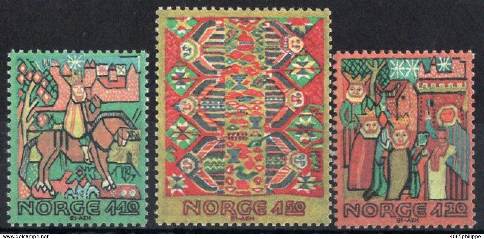 NORVEGE Timbres-poste N°806** à 808** Neufs Sans Charnières TB - Ungebraucht