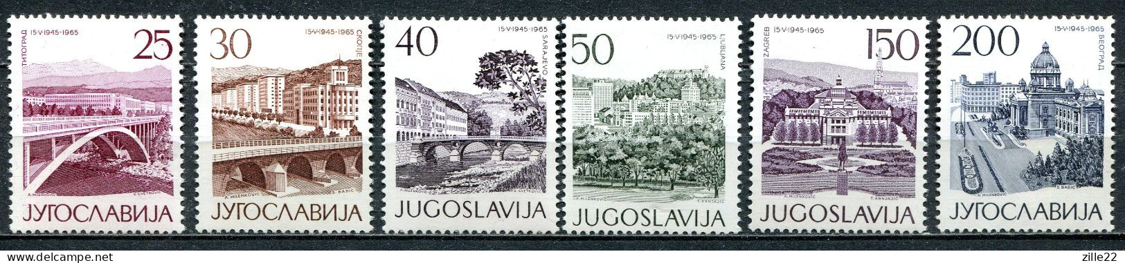 Jugoslawien Yugoslawia StW# 1141-6 Postfrisch/MNH - Bridges - Neufs