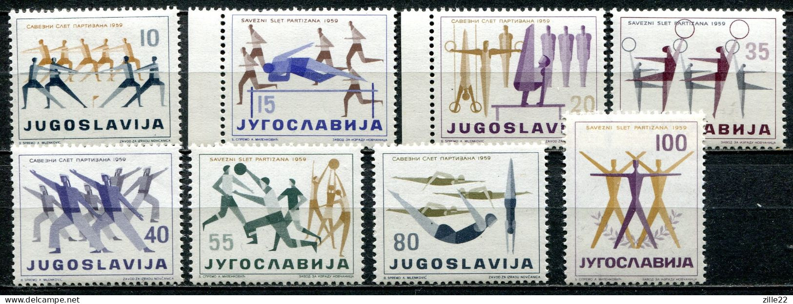 Jugoslawien Yugoslawia Mi# 900-7 Postfrisch/MNH - Sports - Nuovi