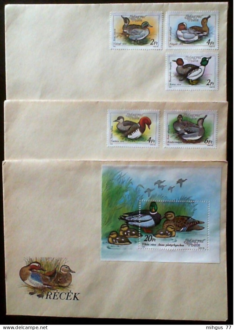 Hungary 1988 FDC Duck - Lettres & Documents