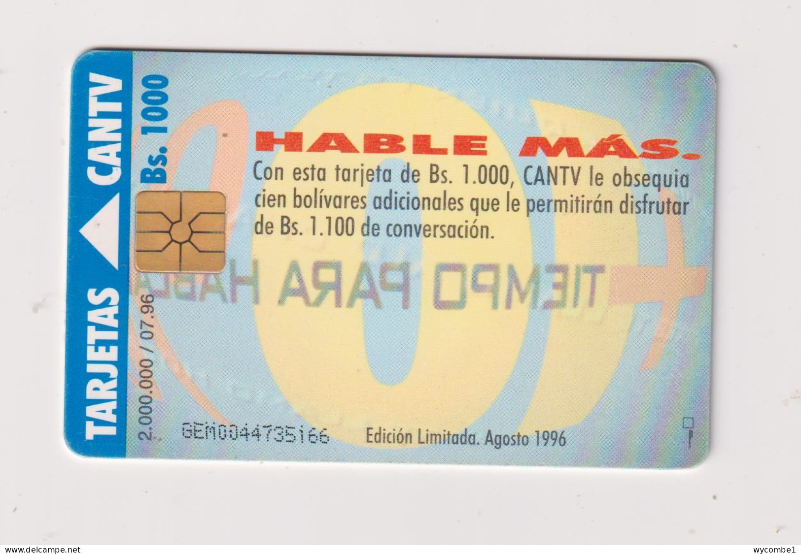 VENEZUELA  -  Hable Mas Chip Phonecard - Venezuela