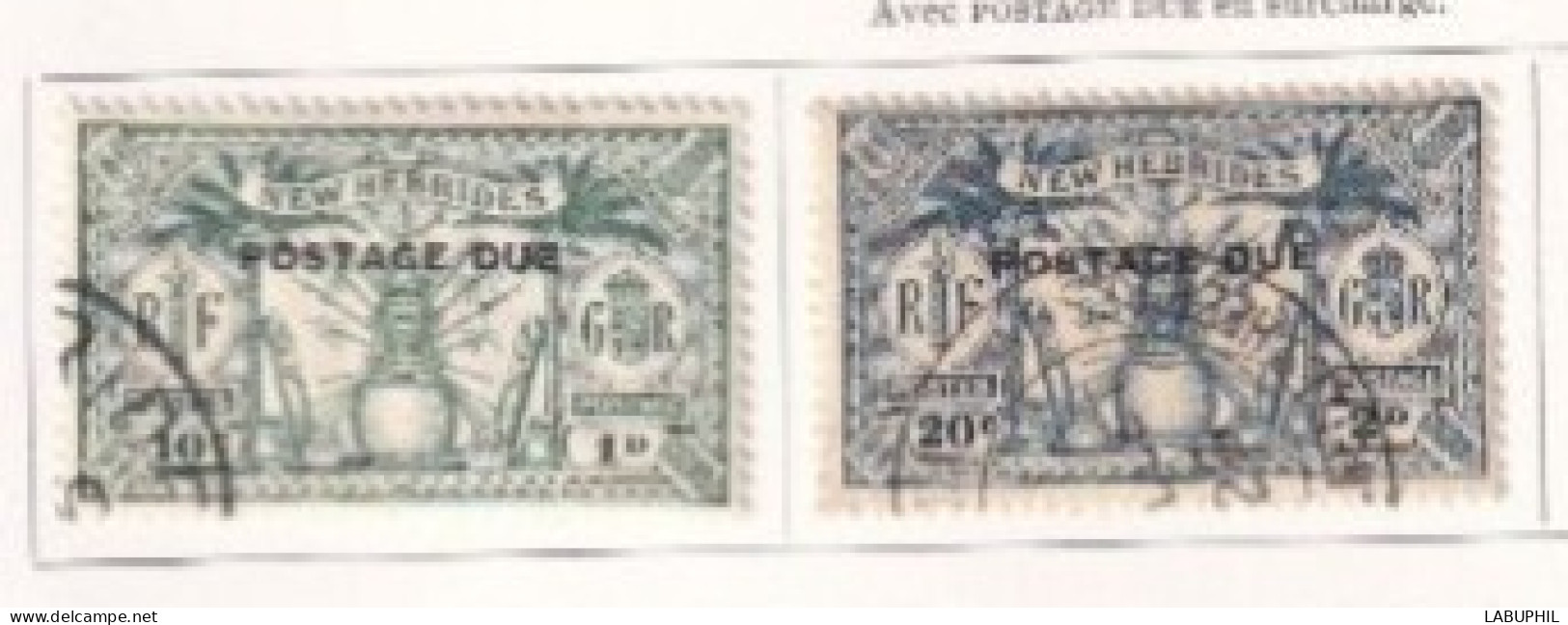 NOUVELLES HEBRIDES Dispersion D'une Collection Oblitéré Et Mlh  Taxe 1926 Anglais - Portomarken