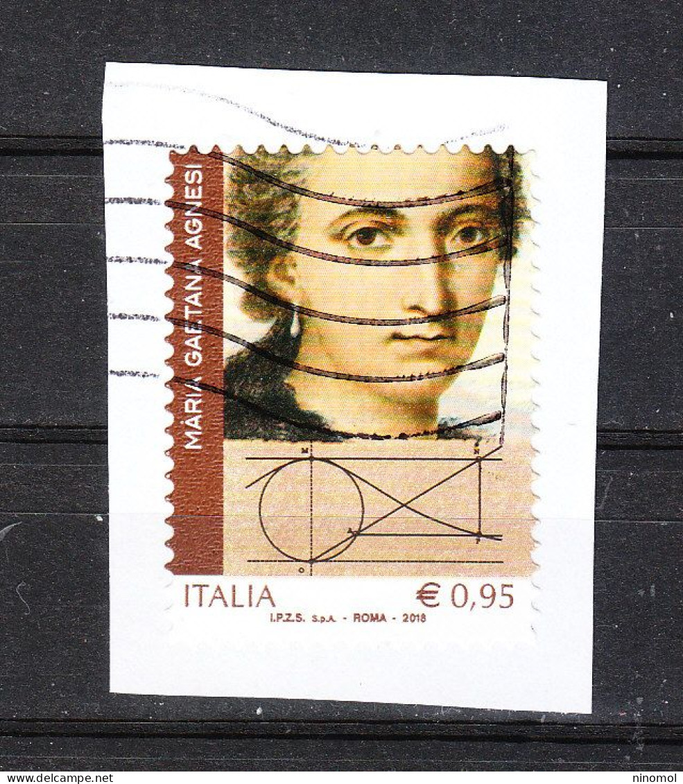 Italia   -   2018. Maria Gaetana Agnesi, Celebre Matematica.  Famous Mathematics Teacher. Self Adhesive - Fisica