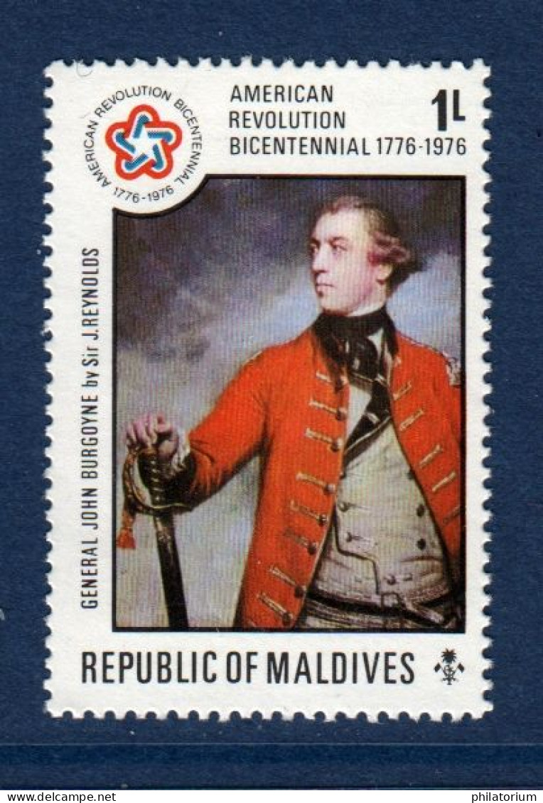 Maldives, **, Yv 592, Mi 642, SG 633, "General John Burgoyne", - Maldivas (1965-...)