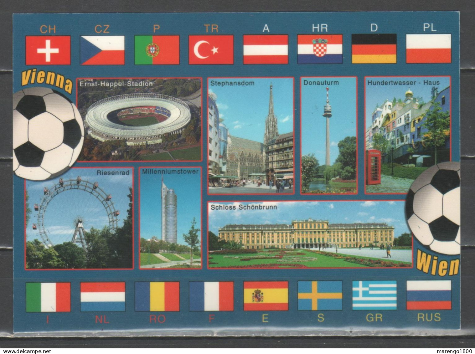 Austria 2008 - Calcio Uefa 2008 - Bandiere - 8 Cartoline Annullo 1° Giorno - Cartas & Documentos