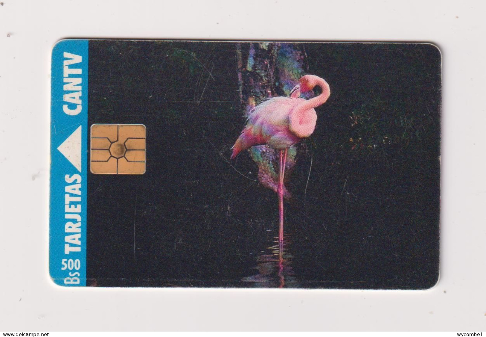 VENEZUELA  -  Bird Flamingo Chip Phonecard - Venezuela