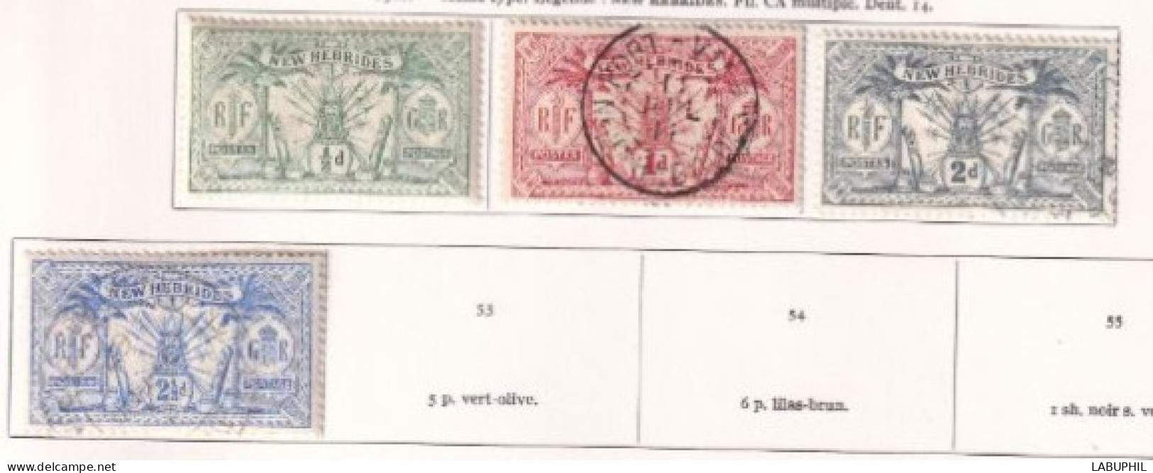 NOUVELLES HEBRIDES Dispersion D'une Collection Oblitéré Et Mlh   1911 - Usati