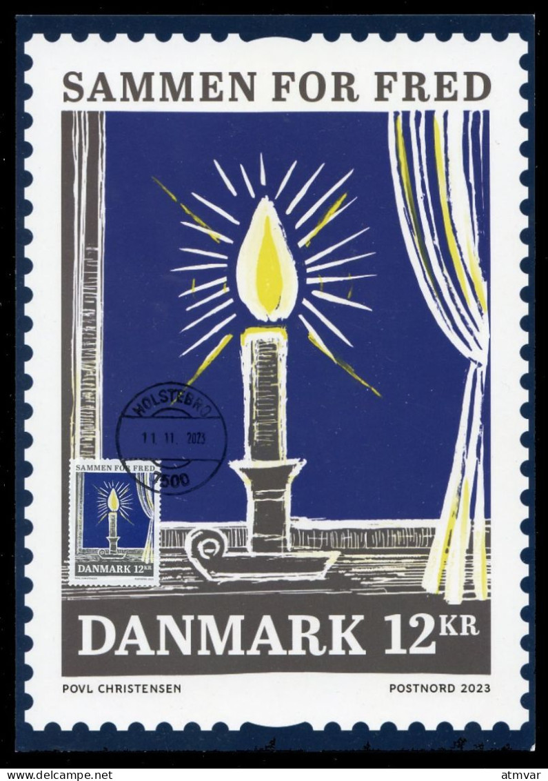 DENMARK (2023) Carte Maximum Card - EUROPA Sammen For Fred, Ensemble Pour La Paix, Together For Peace, Frieden, Paz - Maximumkarten (MC)