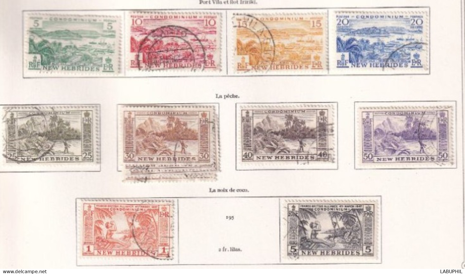 NOUVELLES HEBRIDES Dispersion D'une Collection Oblitéré Et Mlh   1957 - Used Stamps