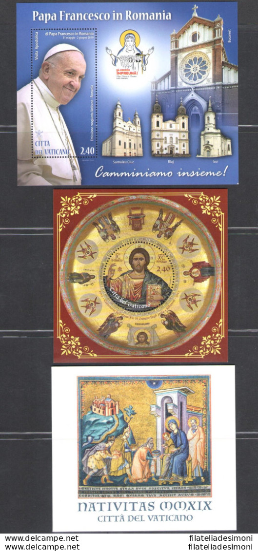 2019 Vaticano, Annata completa 27 valori + 6 Foglietti + 1 Libretto Santo Natale , francobolli nuovi e perfetti - MNH **
