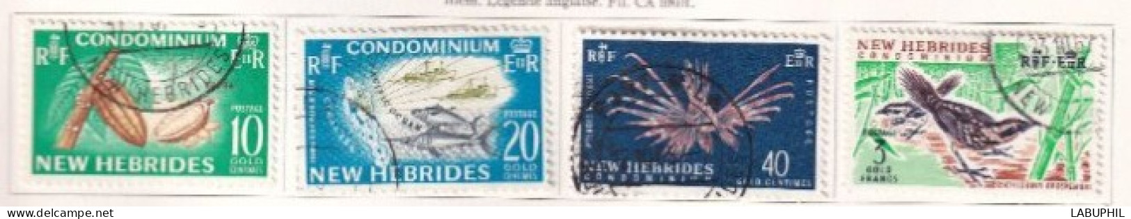 NOUVELLES HEBRIDES Dispersion D'une Collection Oblitéré Et Mlh   1965 Faune - Gebraucht