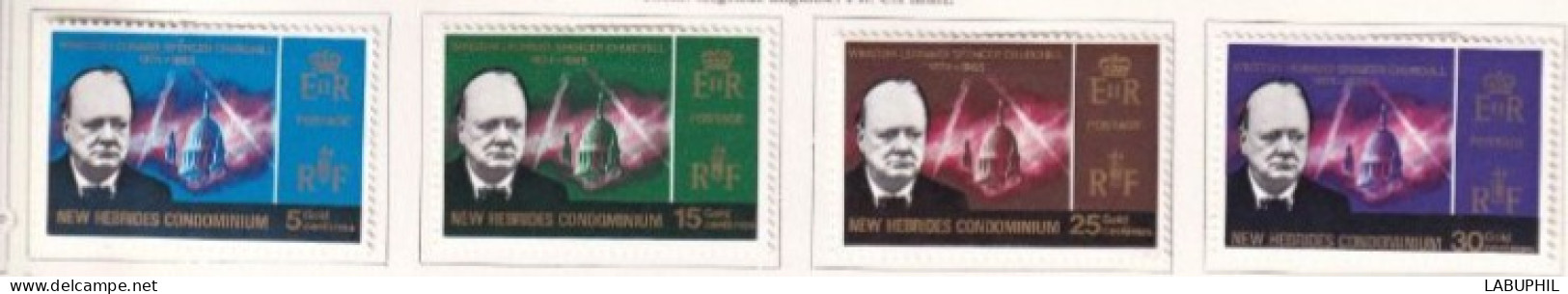 NOUVELLES HEBRIDES Dispersion D'une Collection Oblitéré Et Mlh   1966 Churchill - Usados