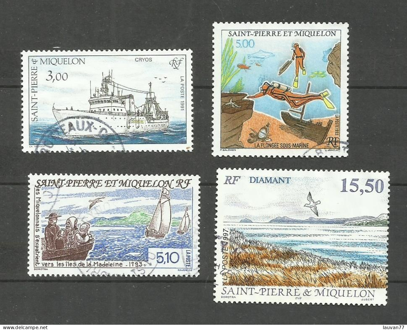 Saint-Pierre Et Miquelon N°550, 574, 579, 654 Cote 7.35€ - Oblitérés