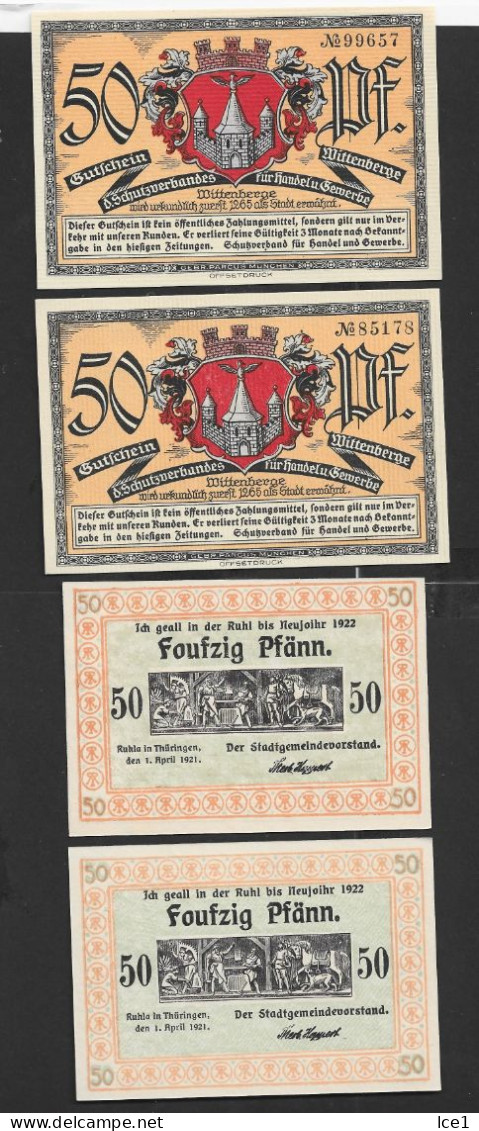 Lot A26  --12 Notgeld ALLEMAGNE   Port En Plus - Vrac - Billets