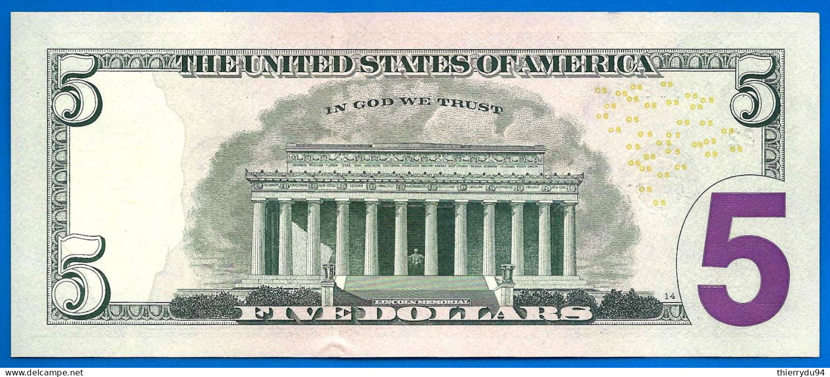Usa 5 Dollars 2021 Neuf UNC Prefixe QB Suffixe A Mint New York B2 Billet Etats Unis United States Dollar US - Federal Reserve (1928-...)