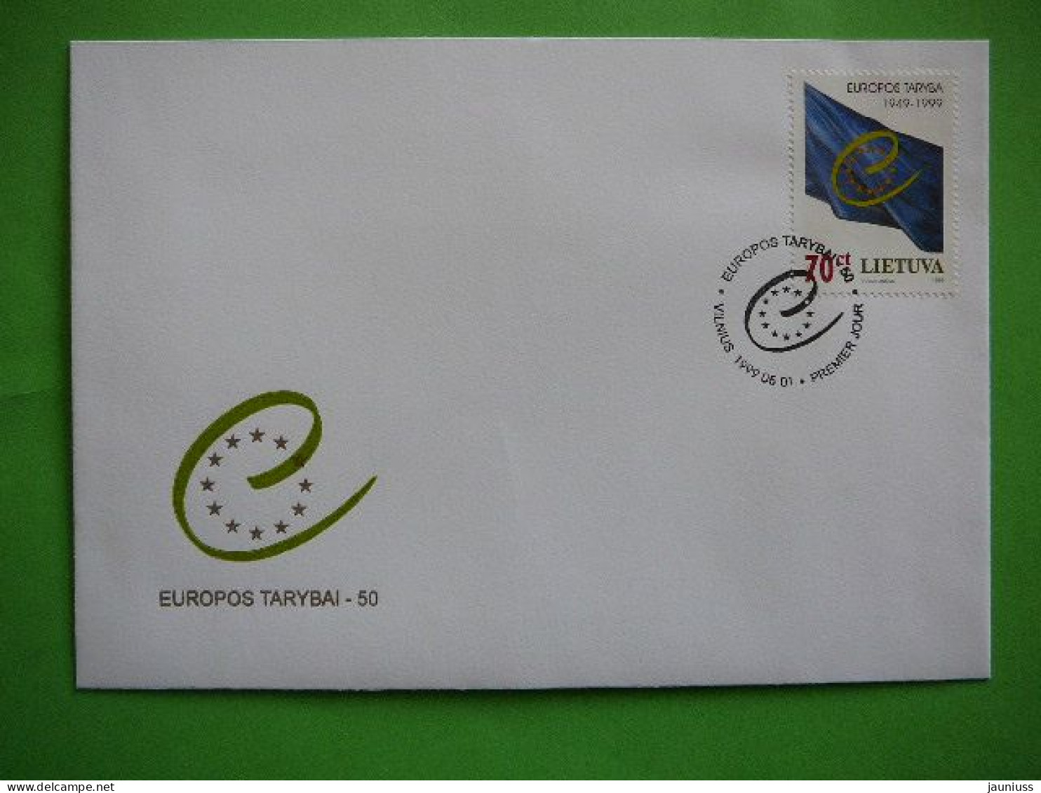 FDC - 50th Anniversary Of Council Of Europe # Lietuva Litauen Lituanie Litouwen Lithuania 1999 #Mi.695 - Lituanie