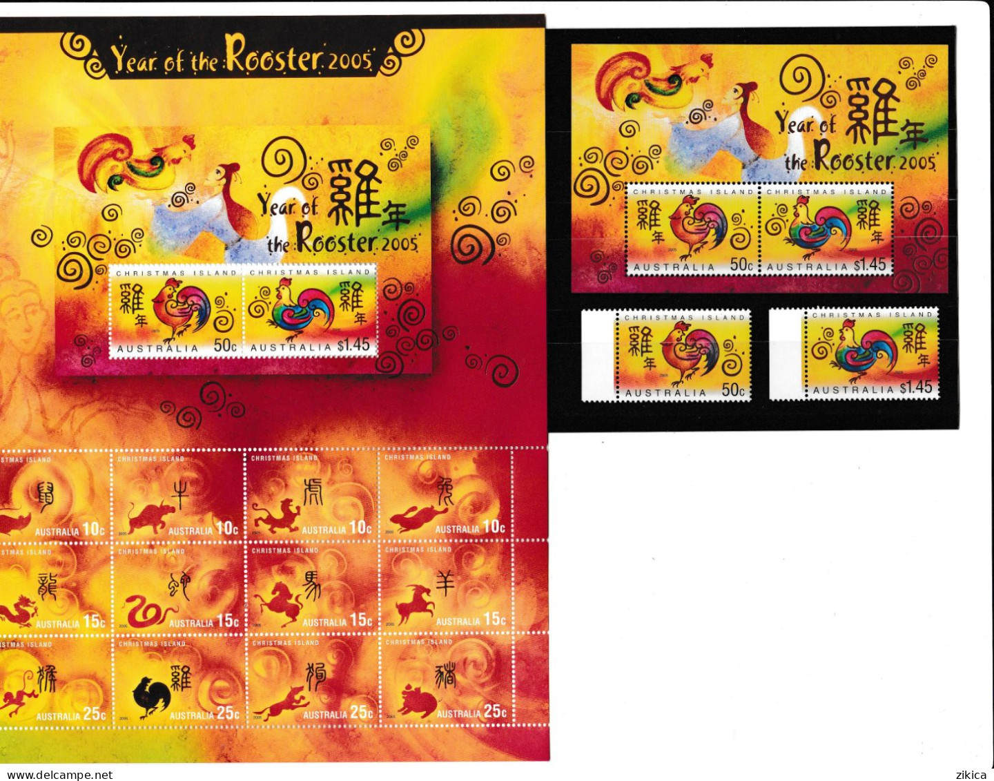 Christmas Island - 2005 Lunar New Year Of The Rooster. Zodiac Astrology Celebrations.animals.2 S/S & Stamps. MNH.** - Christmas Island