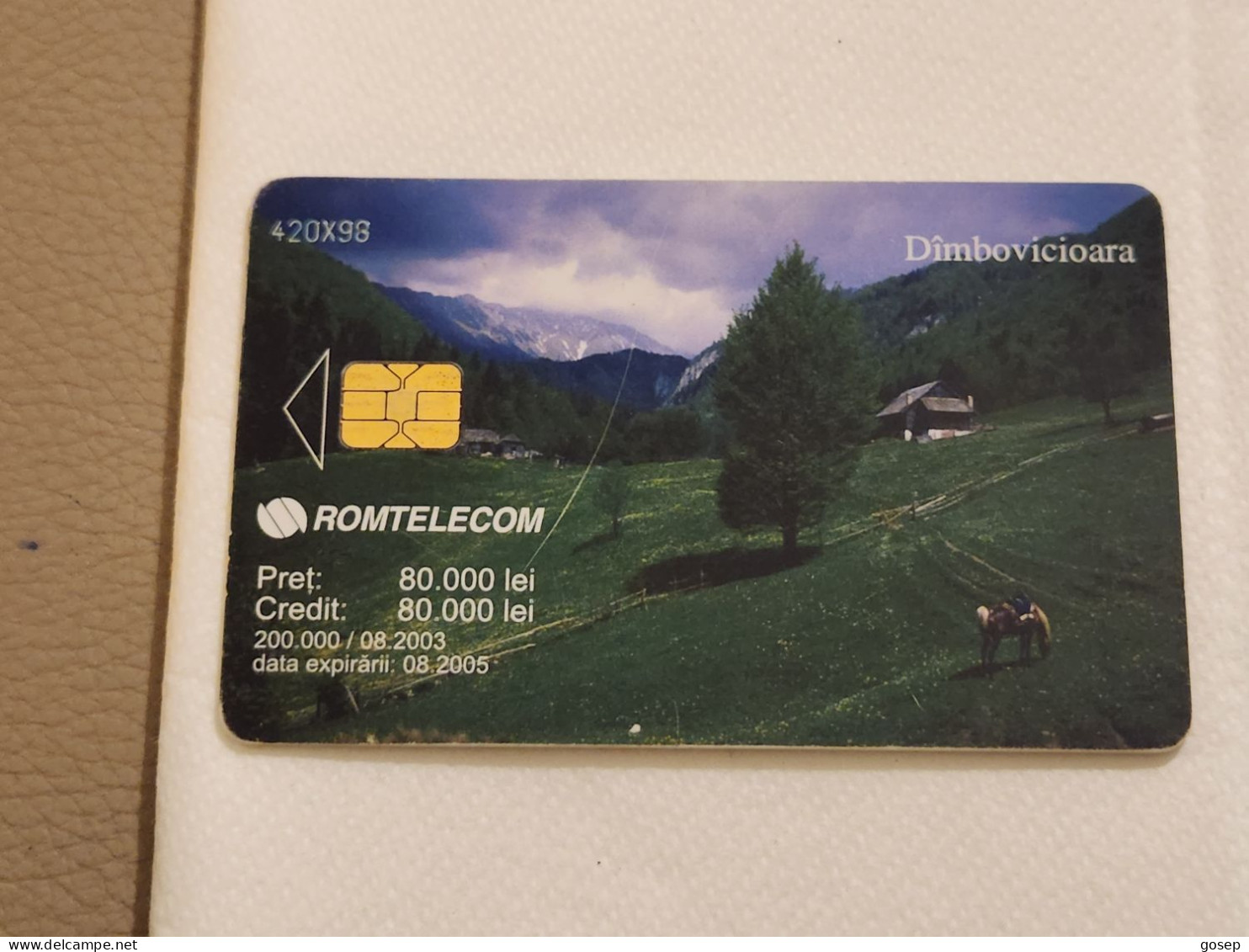 ROMANIA-(RO-ROM-0207)-Dîmbovicioara-(79)-(80.000 Lei)-(420X98)-used Card+1card Prepiad Free - Rumania
