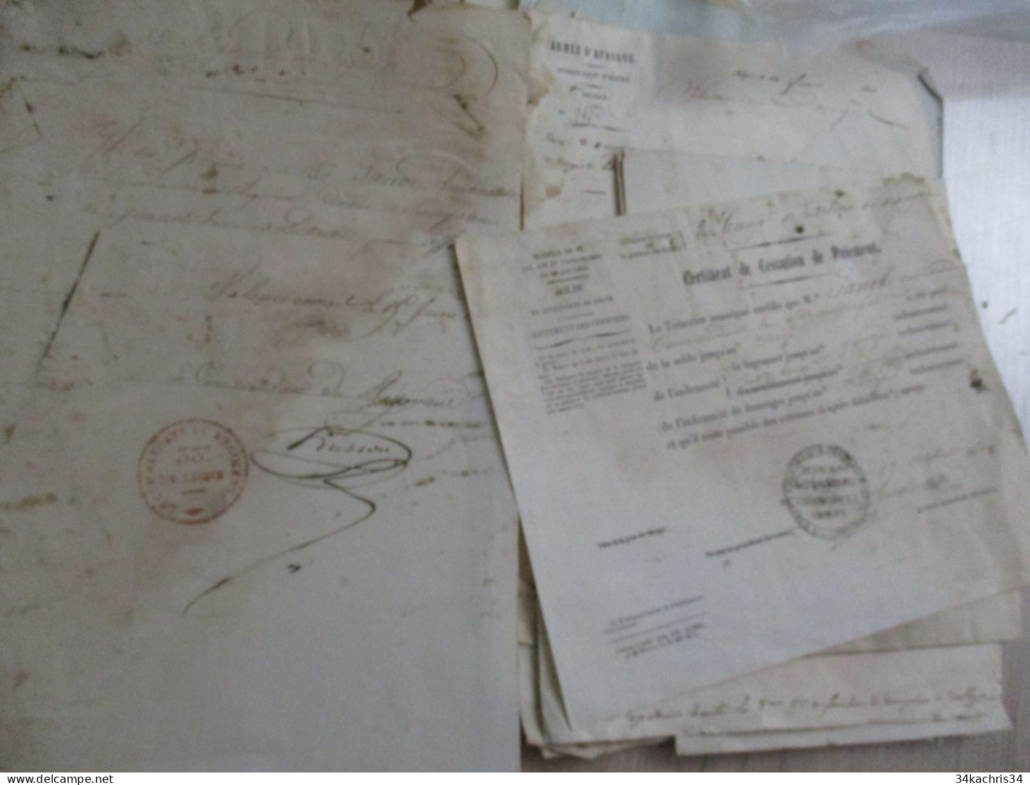 Armée d'Afrique campagne d'Afrique  Algérie + de 35 documents originaux dont beaucoup abiïmes