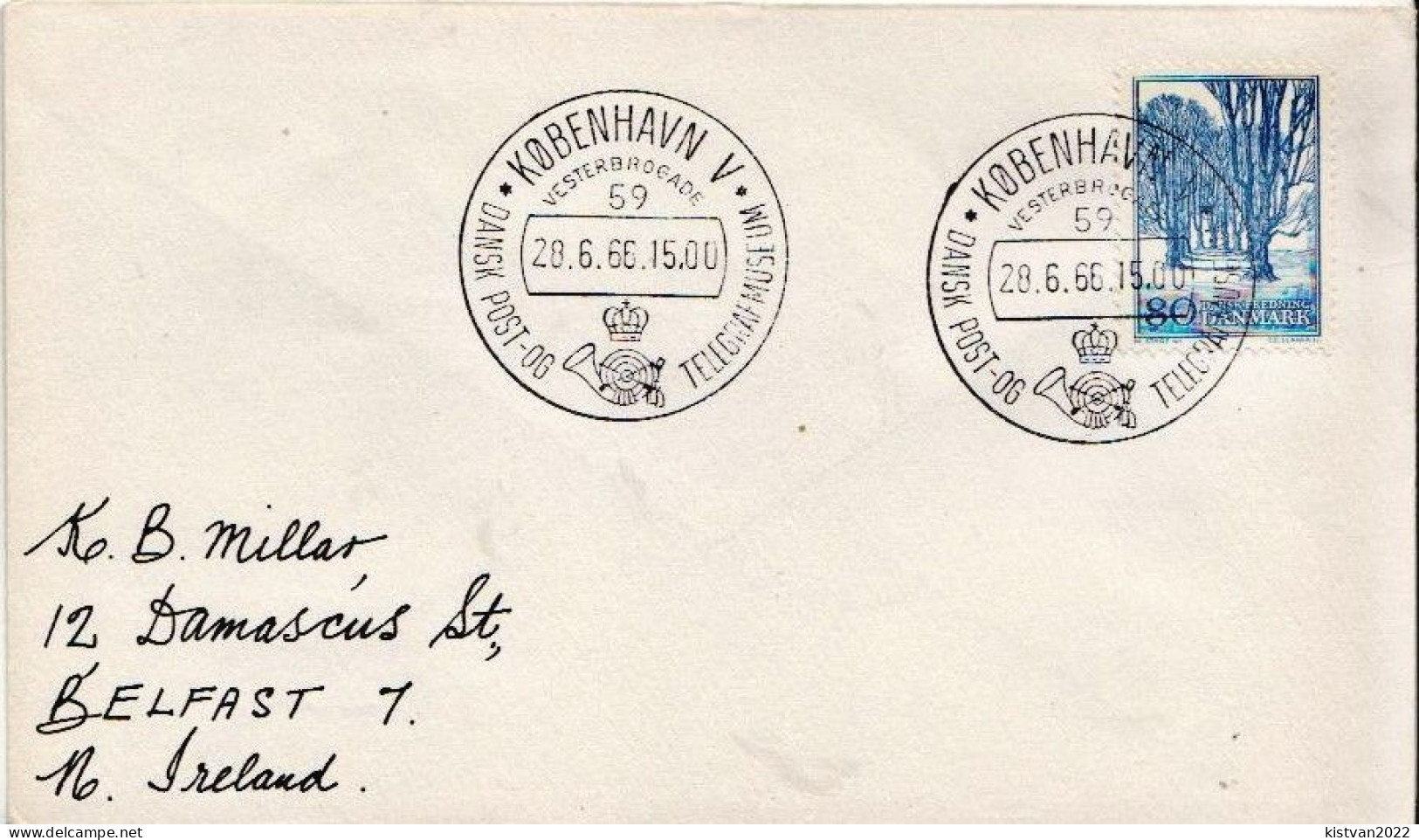 Postal History: Denmark Cover - Lettres & Documents
