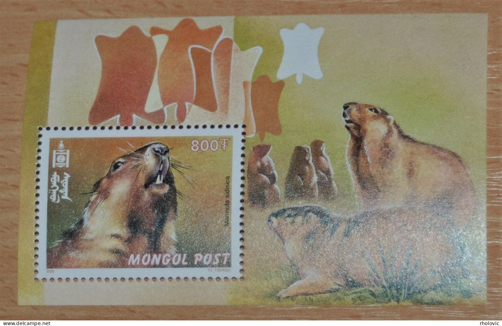 MONGOLIA 2000, Mongolian Marmot, Rodents, Animals, Fauna, Mi #B318, Souvenir Sheet, MNH** - Rodents