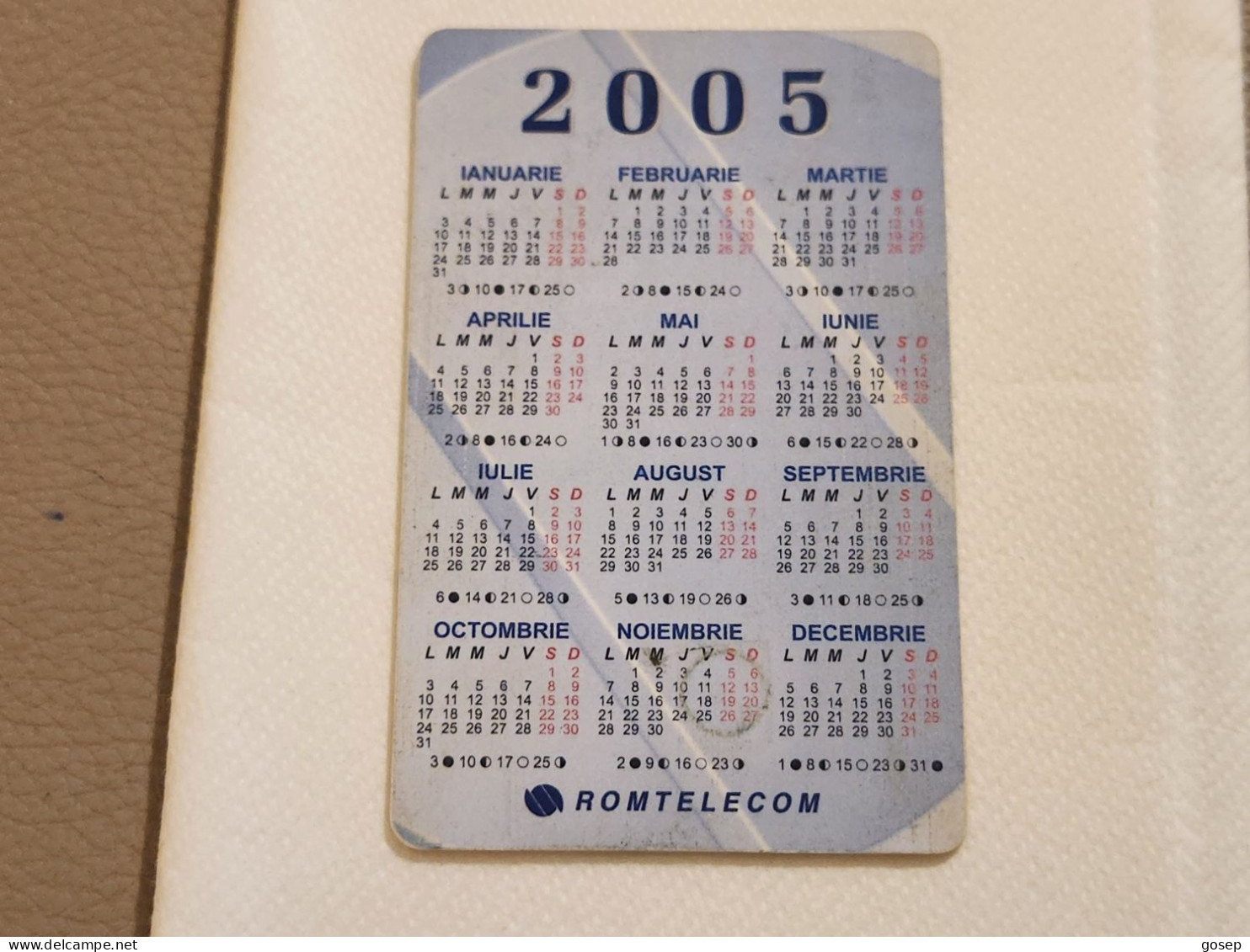 ROMANIA-(RO-ROM-0282B)-Calendar-2005 -(82)-(100.000 Lei)-(5C32UL)-used Card+1card Prepiad Free - Roumanie