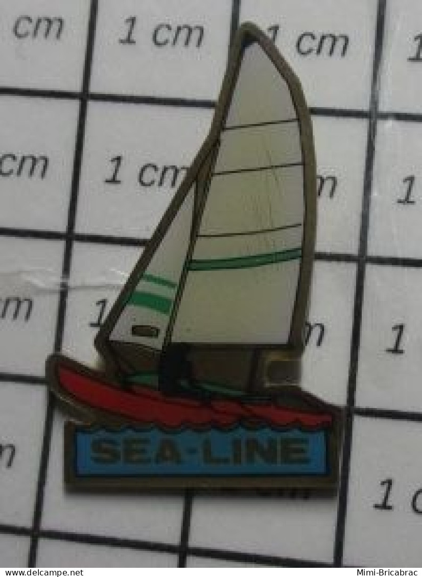 910c Pin's Pins / Beau Et Rare / THEME : BATEAUX / VOILE VOILIER SEA-LINE Par DESMAZIERES - Boats