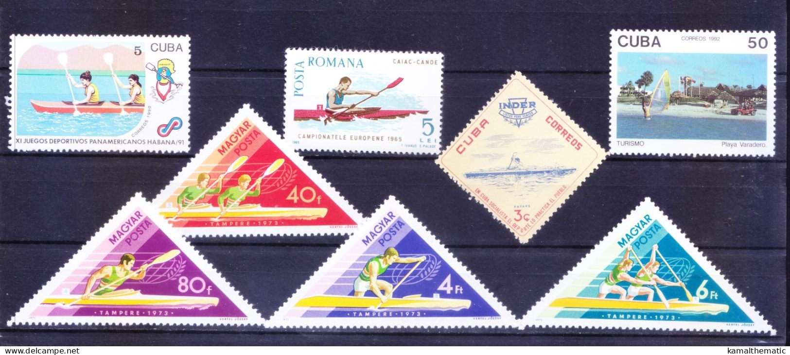 All Different 103 Water Sports MNH Stamps, Olympics, Kayaking, Surfing, Rare Collection, Lot - Rowing