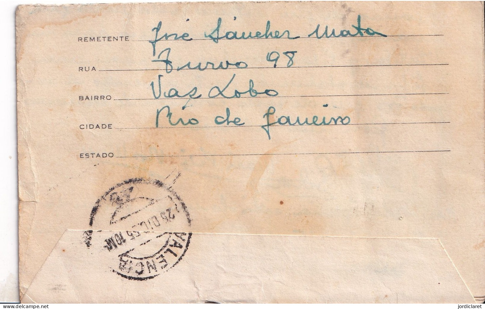 CARTA 1955  REGISTERED   MADUREIRA  A VALENCIA - Lettres & Documents