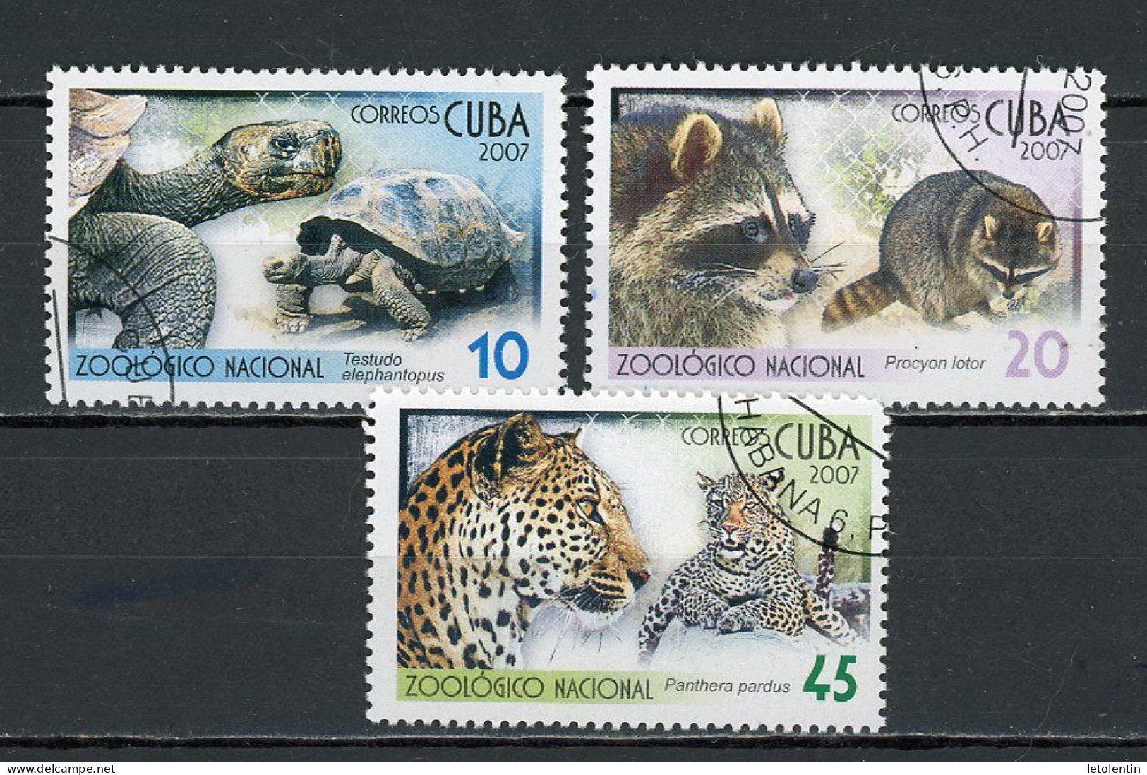 CUBA -  ZOO  N°Yt 4441+4443+4444 Obli. - Usados