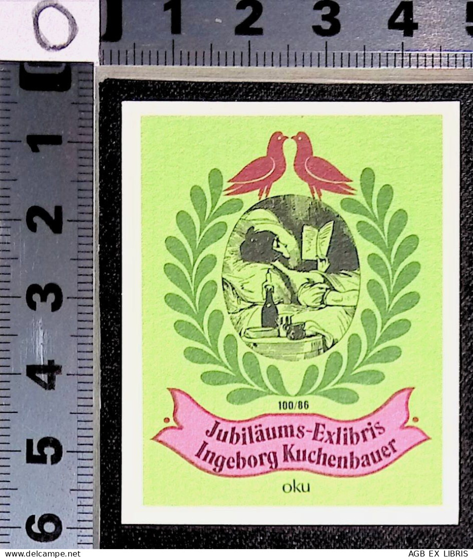 EX LIBRIS OTTO KUCHENBAUER Per INGEBORG KUCHENBAUER 100/86 L27bis-F01 - Exlibris